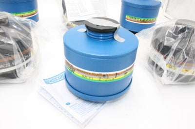 (6) Military Gas Mask Filter 40mm NATO NBC