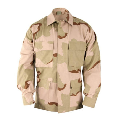 NEW w/ Stains USGI Medium Reg 3 Color Desert Camo Field Combat Shirt BDU Military US Army USA NYCO