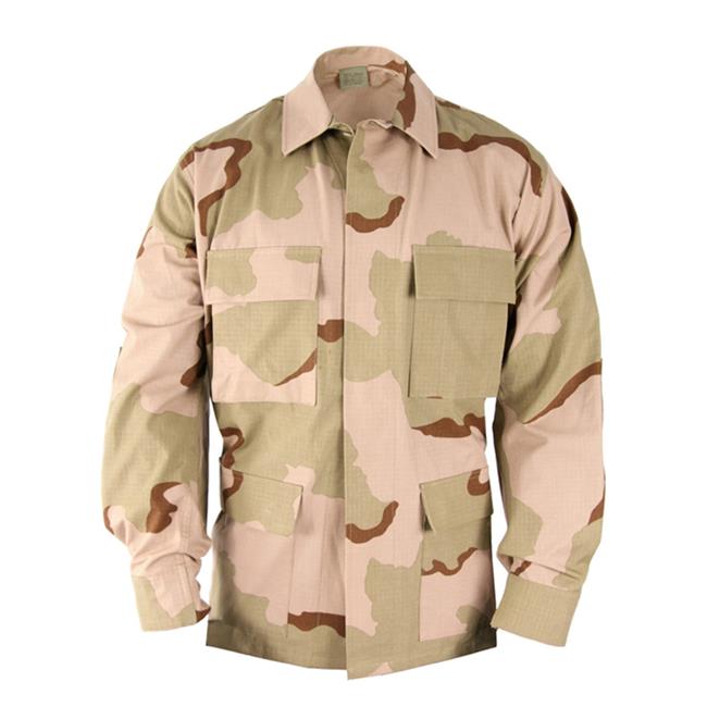 NEW w/ Stains USGI Medium Reg 3 Color Desert Camo Field Combat Shirt BDU Military US Ripstop