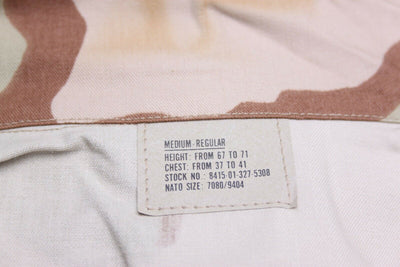 NEW w/ Stains USGI Medium Reg 3 Color Desert Camo Field Combat Shirt BDU Military US Army USA NYCO