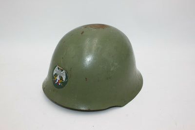 Used Serbian Yugoslav M59/85 Military Surplus Steel Helmet w/ Straps