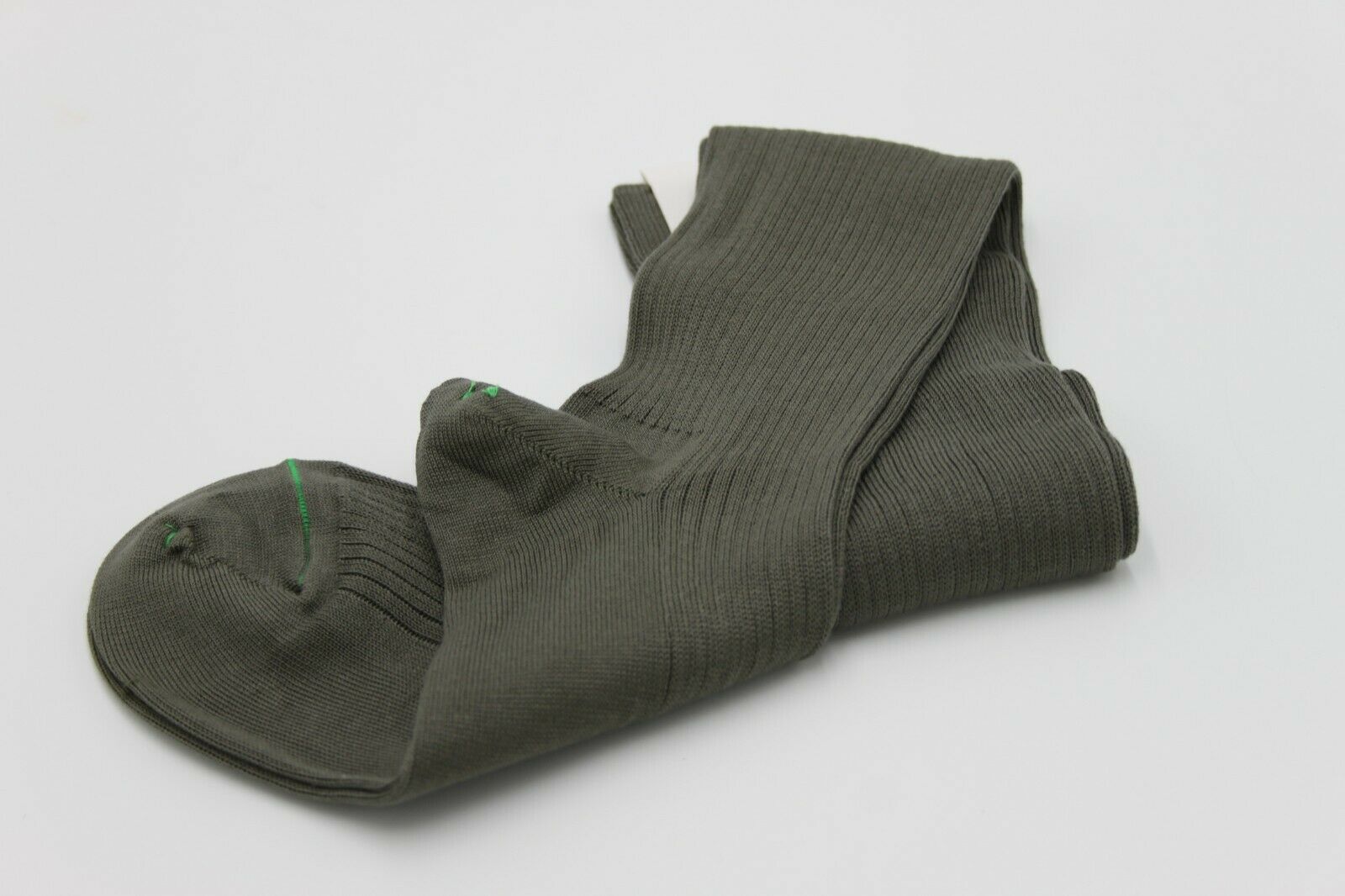 Pair of NEW French Cotton Military Boot Socks Large Green