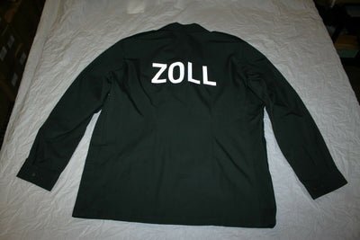 German Military Firmen NR 524 Button Zipper Shirt ZOLL Officer Green Euro 50
