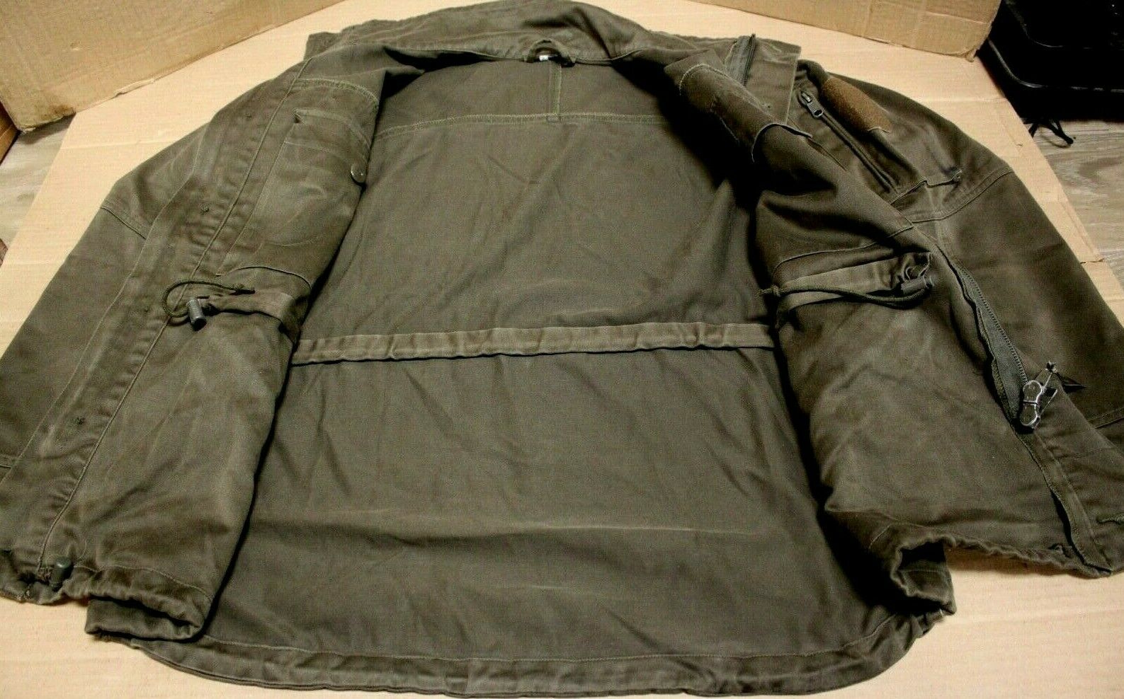 Used Austrian Army Military Jacket Surplus OD Green LARGE
