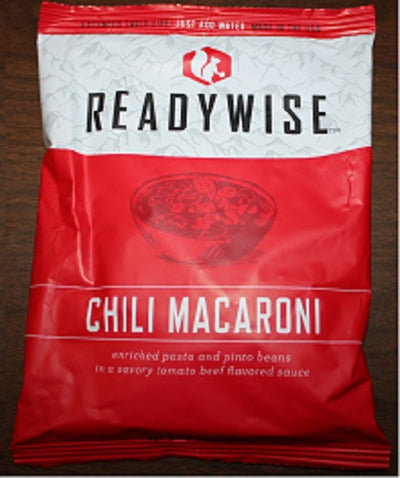 ReadyWise Chili Macaroni Freeze-Dried Food EXP 2045