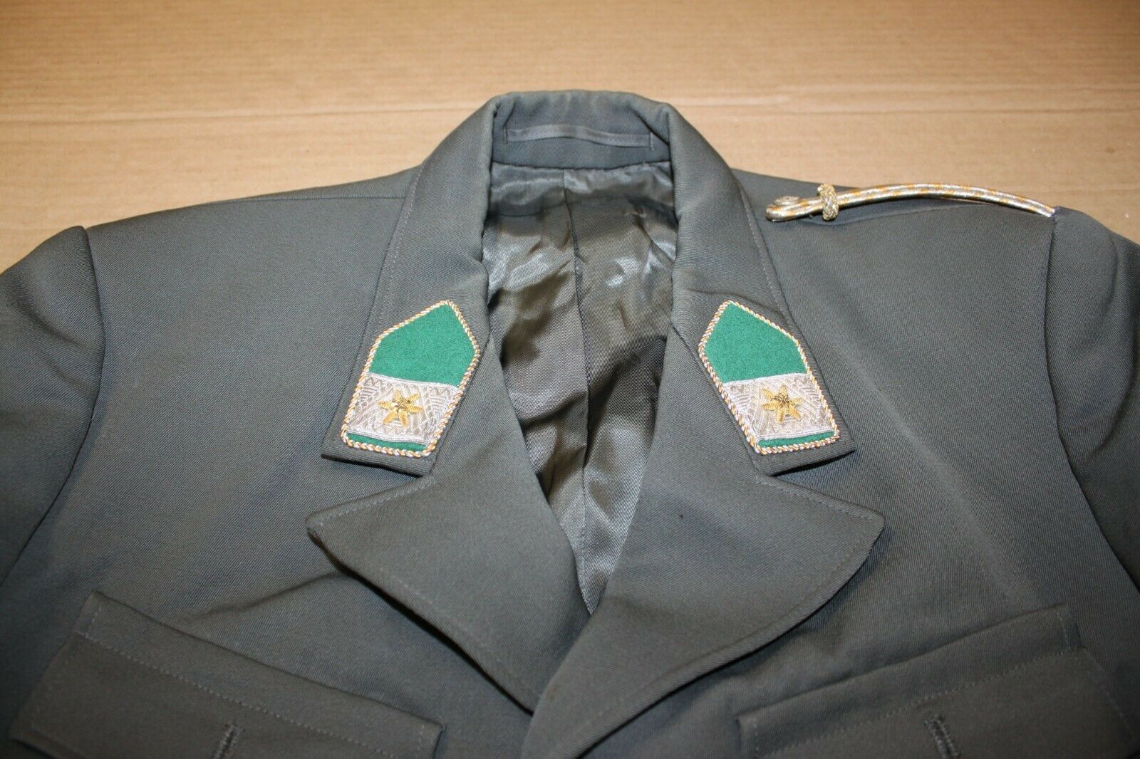 Military Swiss Gaberdine Wool/Poly Dress Jacket Officers Austria German Coat 40R