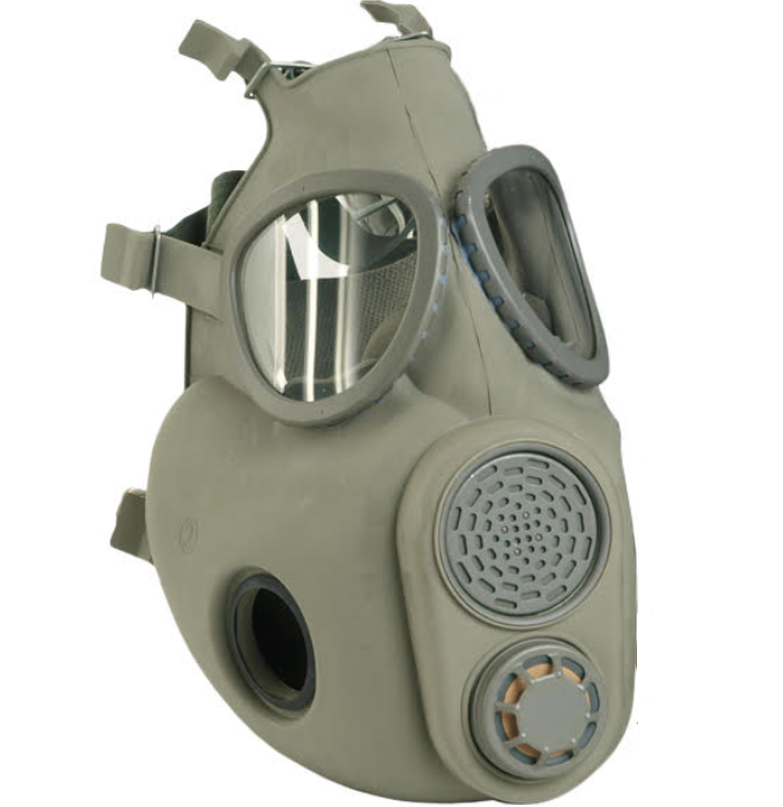 USED FADED/DISCOLORED CZECH M10 GAS MASK LOTQ1