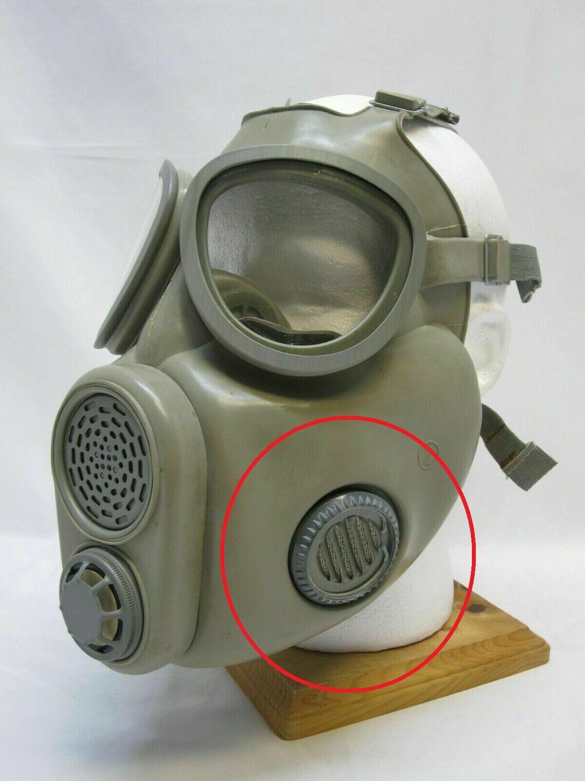 CZECH MILITARY GAS MASK FILTER INLETS (ONLY) FOR M10 AND M10M TO ATTACH FILTERS