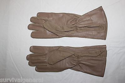 Military Style Pilot Nomex Flight Gloves Sand Fire Resistant Tactical Leather 12