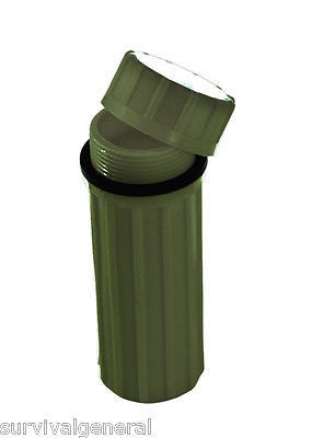 3-In-1 Waterproof Match Container Storage OD Green Mirror Striker Holder