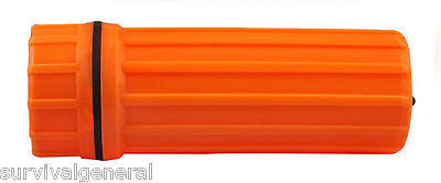 3-In-1 Waterproof Match Container Orange Mirror Flint Storage