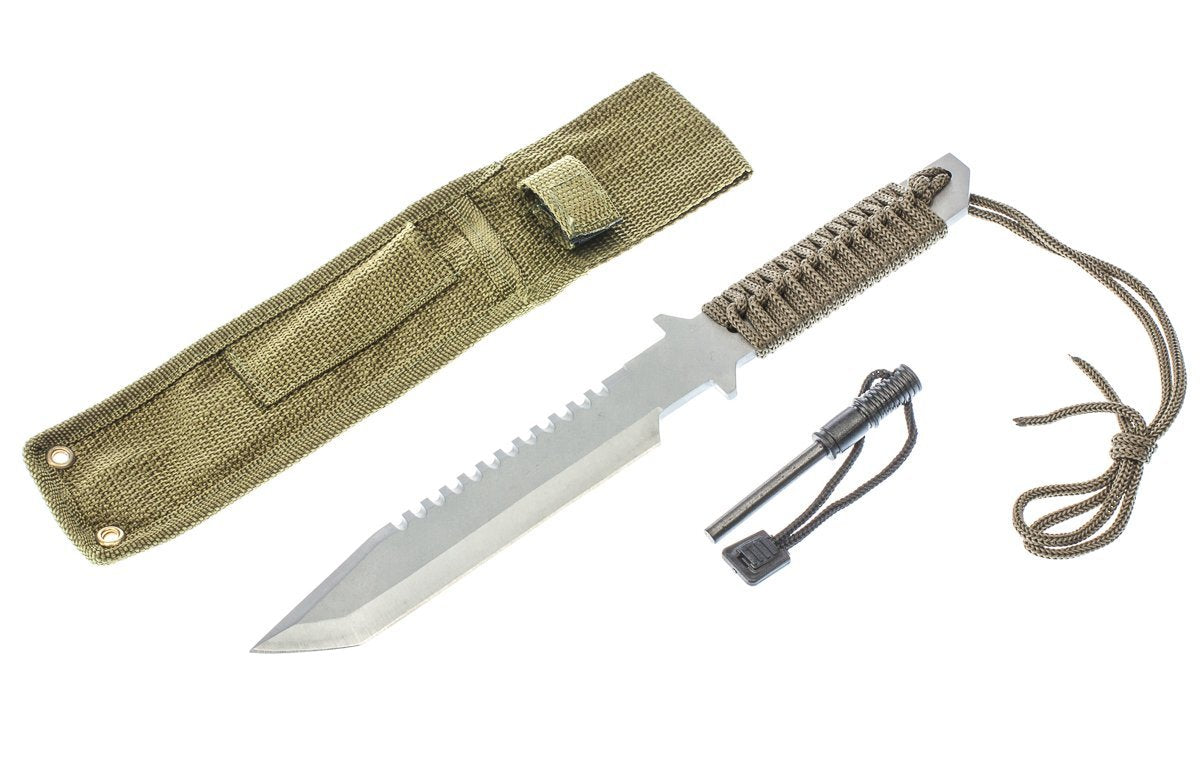 11" Full Tang Hunting Knife w/ Fire Starter