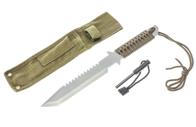 11" Full Tang Hunting Knife w/ Fire Starter