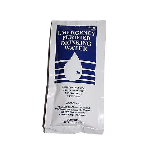 SOS Emergency Purified Drinking Water Packets