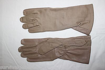Military Style Pilot Nomex Flight Gloves Sand Fire Resistant Tactical Leather 12