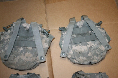 (5) US Military 1 QT MOLLE ACU Camo Canteen Cover Carrier Utility Pouch Damaged