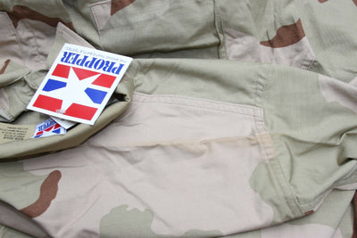 NEW w/ Stains USGI Medium Reg 3 Color Desert Camo Field Combat Shirt BDU Military US Ripstop
