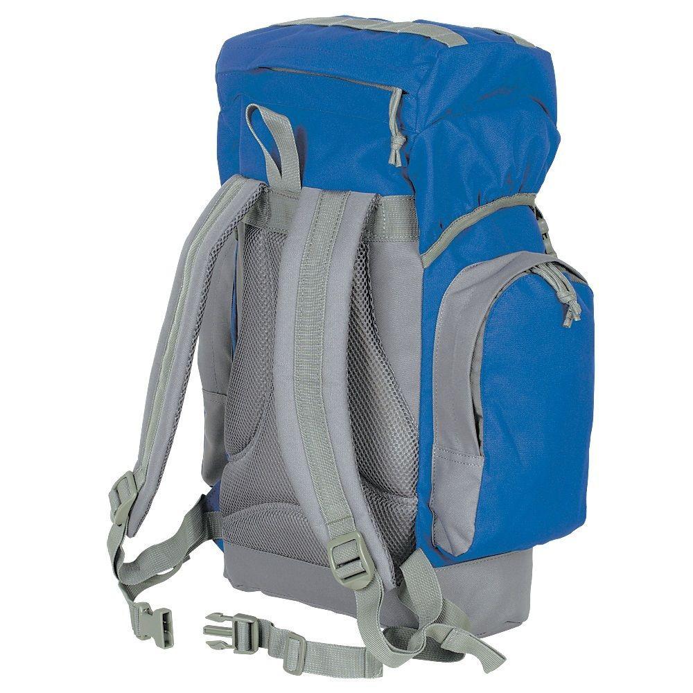 Mil-Spec Adventure Gear Mil-Pack 25 Liter Camping Survival Hiking Backpack Pack (Blue/Gray)