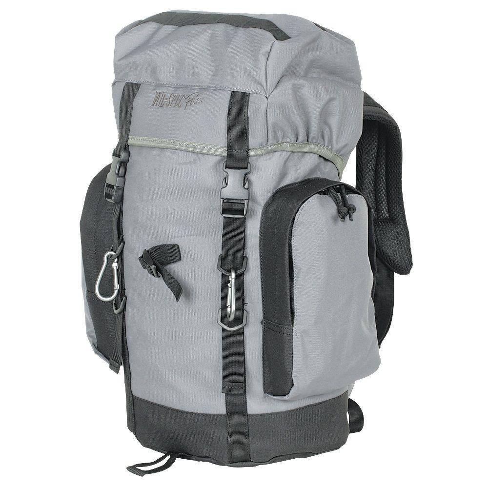 Mil-Spec Adventure Gear Mil-Pack 25 L. Camping Hiking Backpack (Gray/Black) - Gray