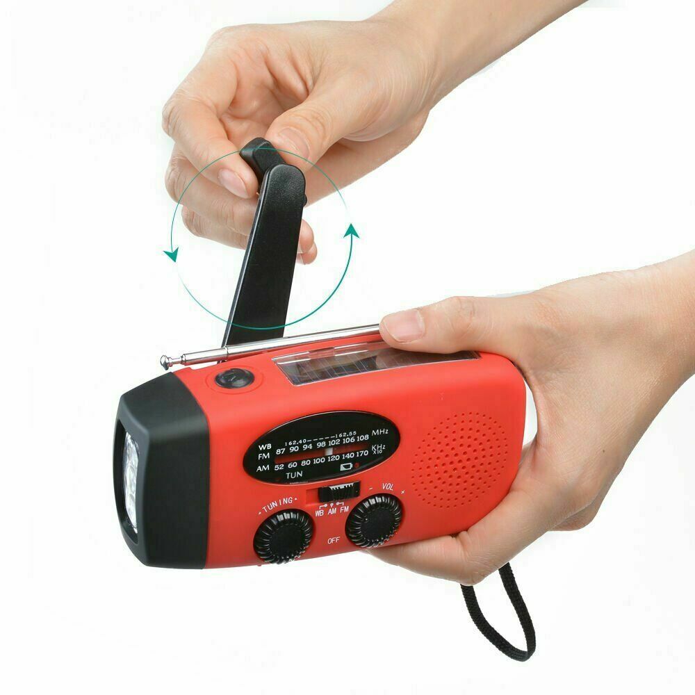 Manual 3-LED Hand Crank Emergency Flashlight