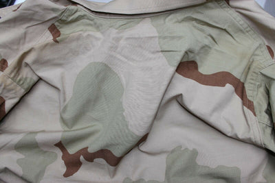NEW w/ Stains USGI Medium Reg 3 Color Desert Camo Field Combat Shirt BDU Military US Ripstop