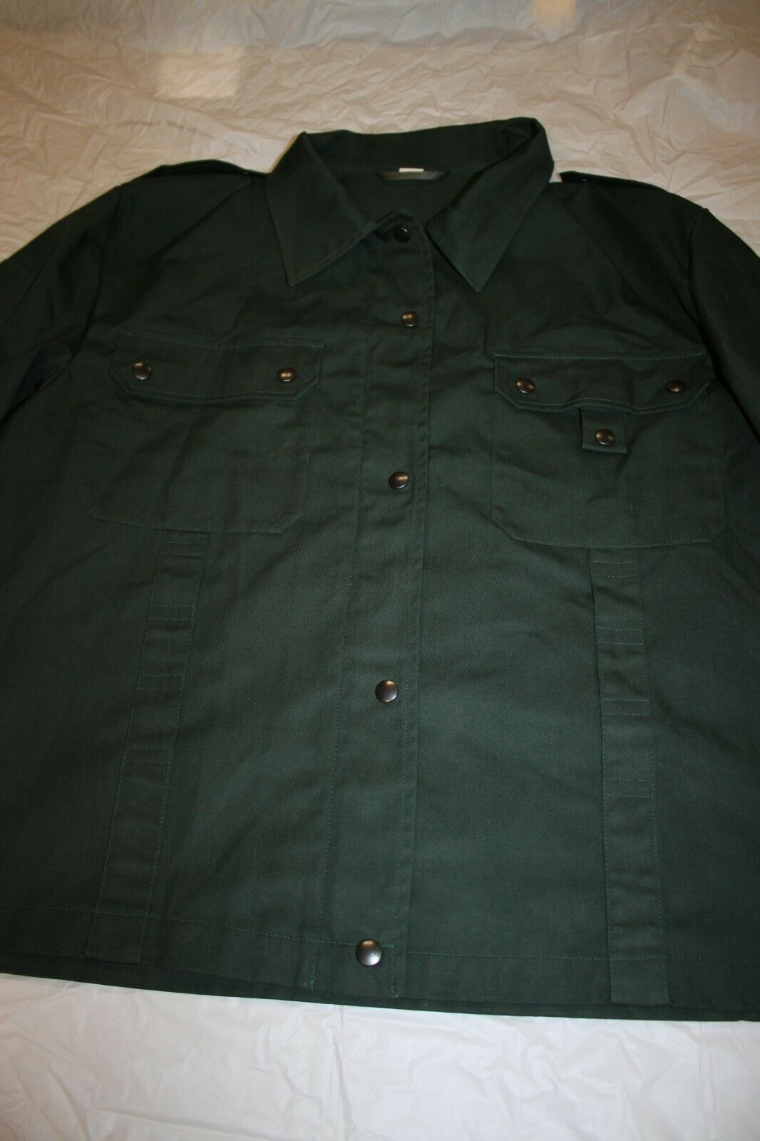 German Military Firmen NR 524 Button Zipper Shirt Medium Officer Green Euro 19