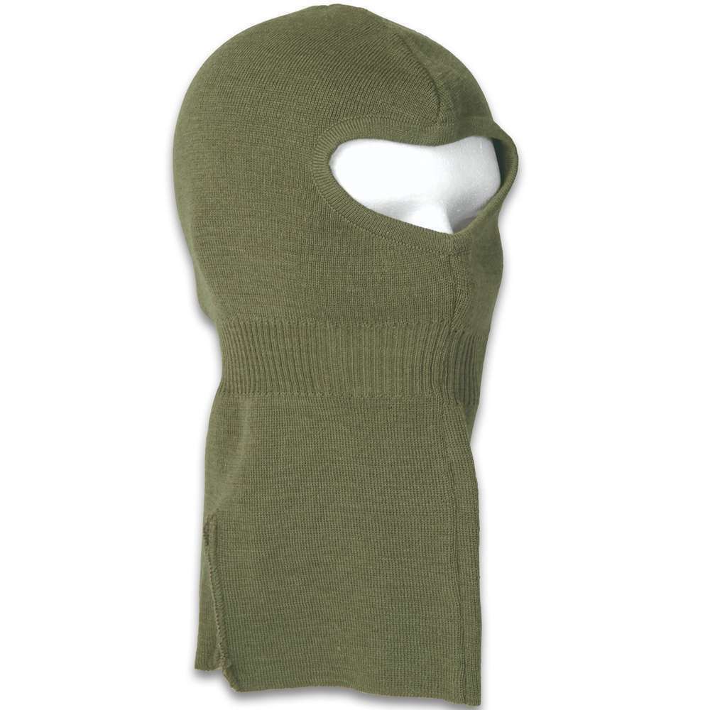 100% Wool Face Mask Cold Weather Winter Facemask Warm Head Covers Balaclava OD