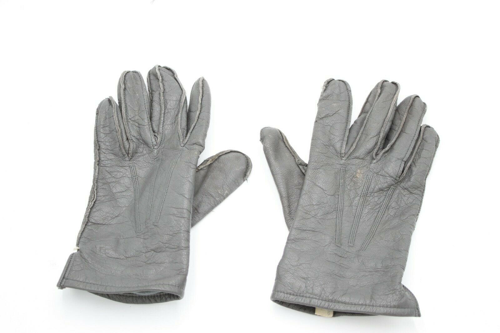 German Army Officer Leather Gloves Military Issue Dress Gray G+S 4414 Size 9