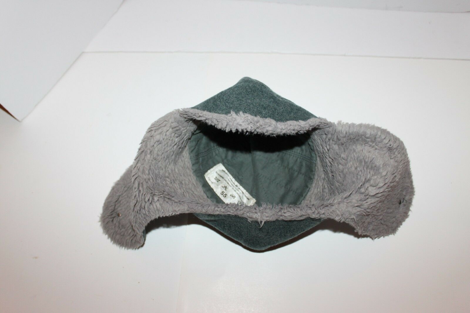 East German Russian Winter Fur Field Hat Sz. 55 Furst Bomber Cap Soldiers Cold