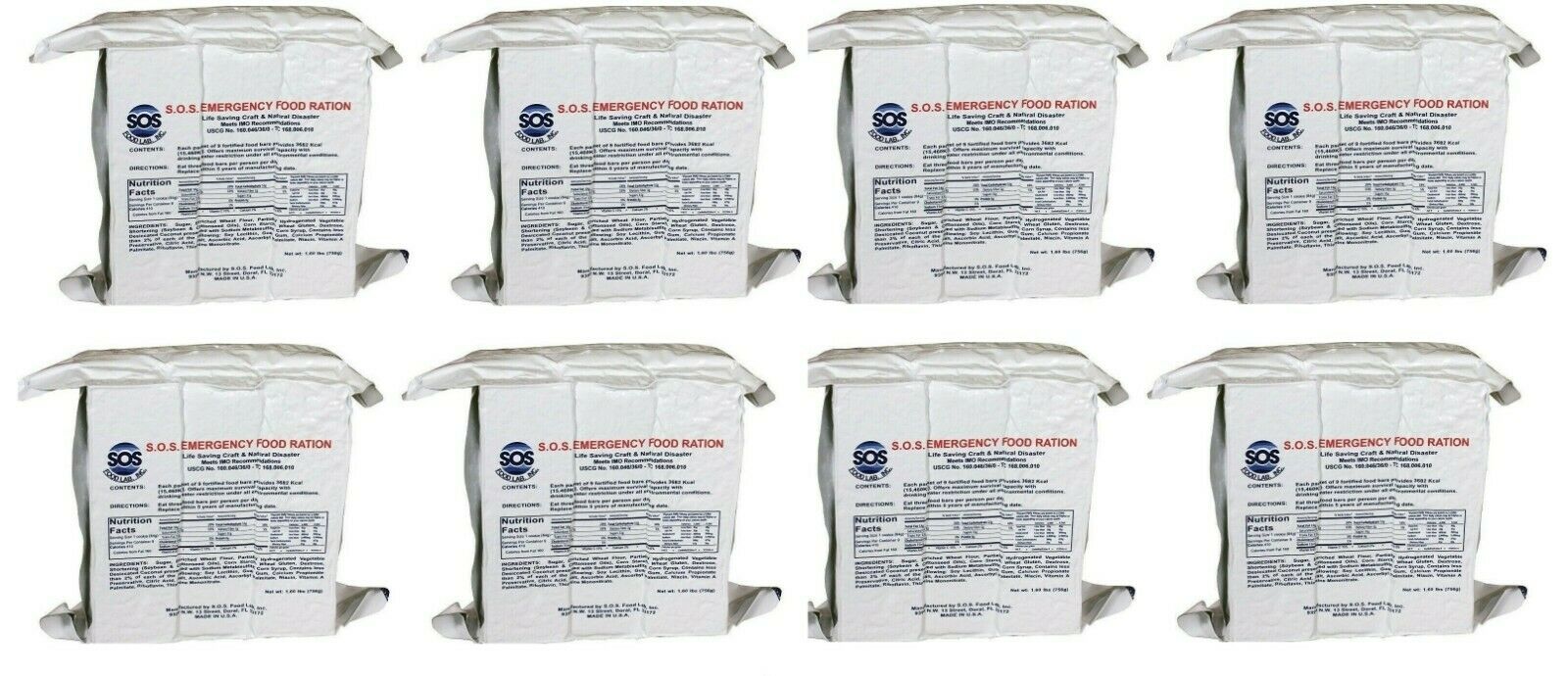 SOS Emergency 3 Day Ration Food Bars 3600 Calorie