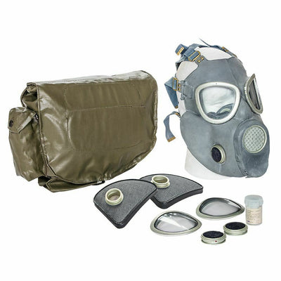 Military Surplus Polish NATO MP4 MP-4 NBC Gray Gas Mask w/ New Filter OD Bag