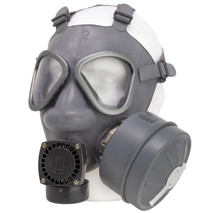 USED Finnish Military M61 Gas Mask Adult NBC w/60MM Filter M9 Style V3 Finland