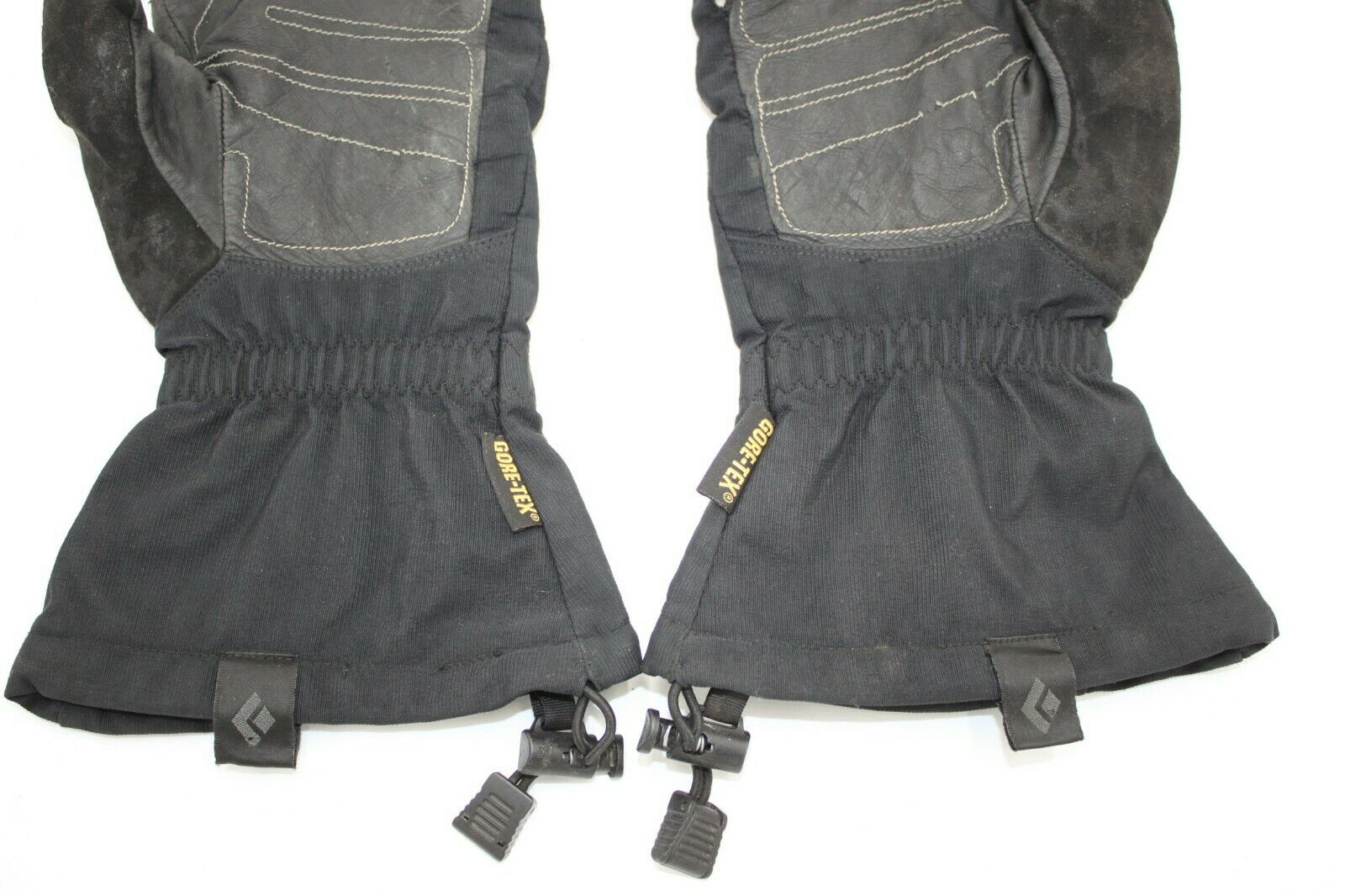 Used Black Diamond Leather Gloves Gore-Tex Men's Medium Black Ski Snow Warm Med