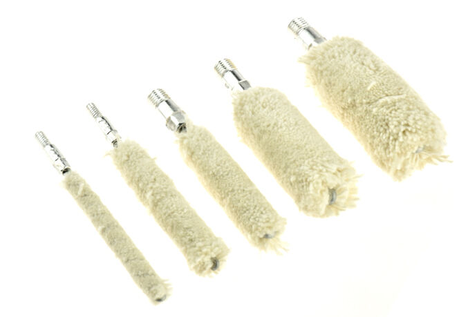 5pc Cotton Swab Cleaning Brush Mop Set 22 Cal 38 12 20 410 Gauge Rifle Pistol