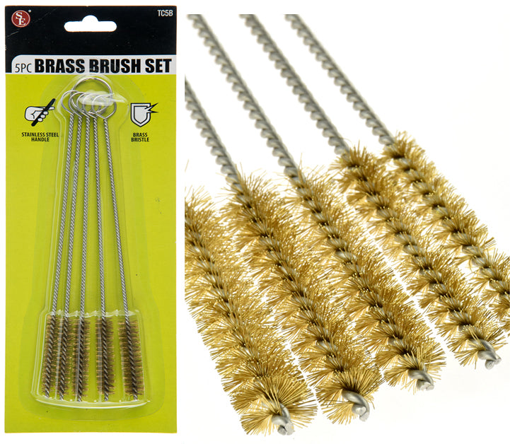 5Pc- 8" Spray Gun Cleaning Kit with Brass Bristles Air Passages, Fluid Nozzles