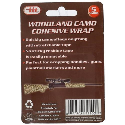 2" x 5 yd. Woodland Camo Cohesive Wrap