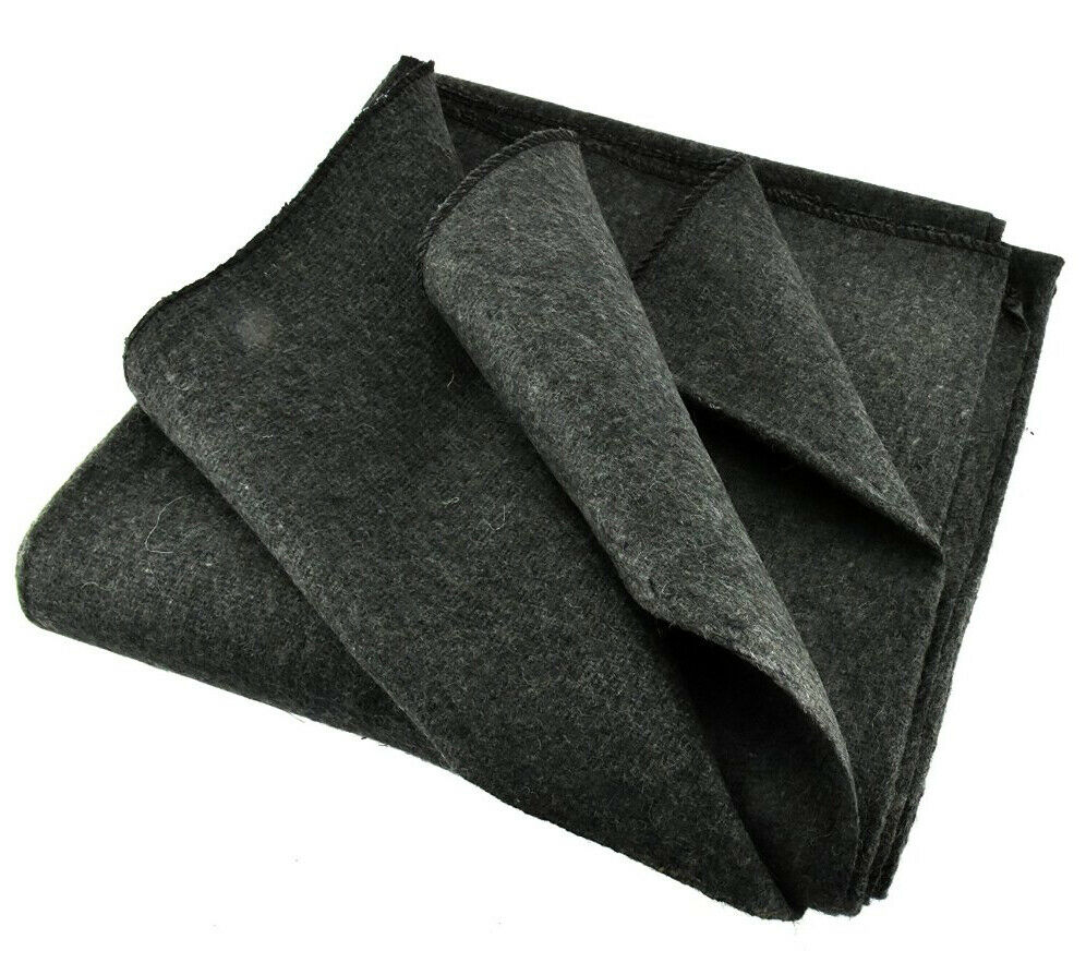 2lb Wool Blanket Gray Warm Army Style Military Emergency Survival Camping