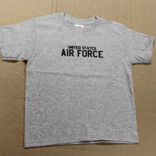 Air Force Screen Print Toddler Gray Unisex T-Shirt 4T