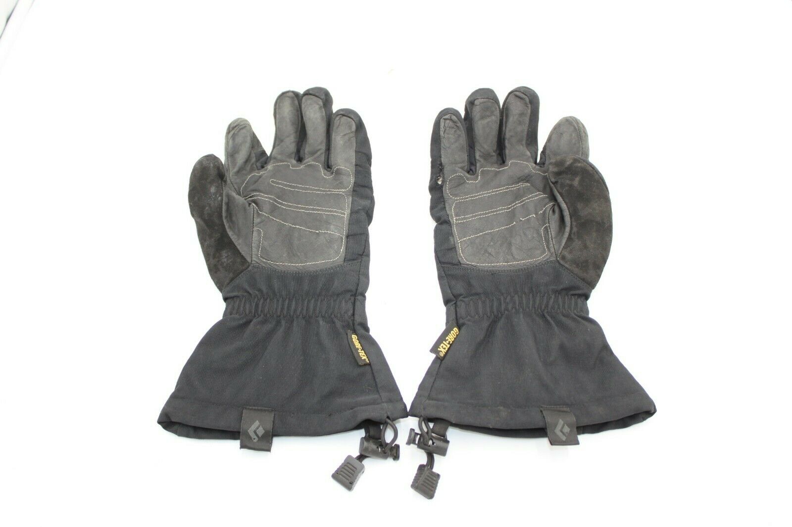 Used Black Diamond Leather Gloves Gore-Tex Men's Medium Black Ski Snow Warm Med
