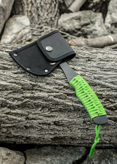 8.75" Black Hunting Axe with Spike