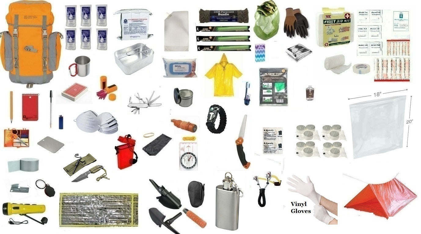 3 Day Basic Emergency Survival Backpack Kit