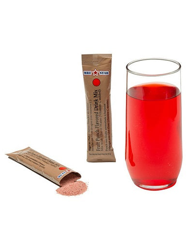 6 pk MRE Power Stick Powdered Drink Mix w/Vitamin C Electrolytes-Assorted Flavors