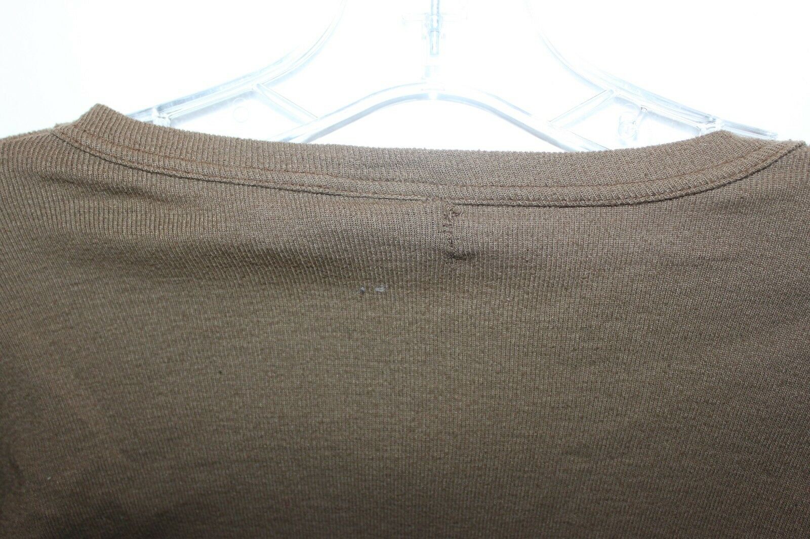 US Military Medalist Men's Long Sleeve Shirt Size Medium Brown Thermals Warm Top