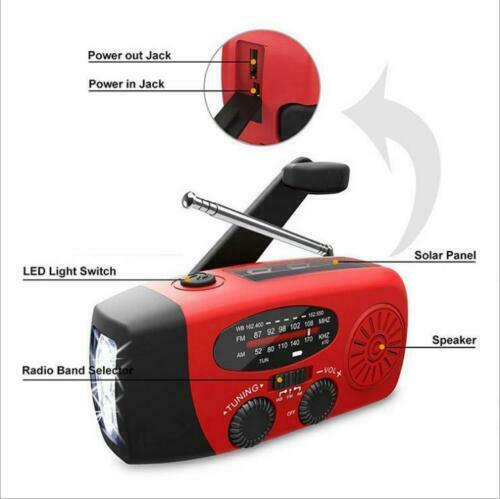 3-in-1 Emergency Solar Hand Crank Dynamo Radio LED Flashlight and USB -  Survival General