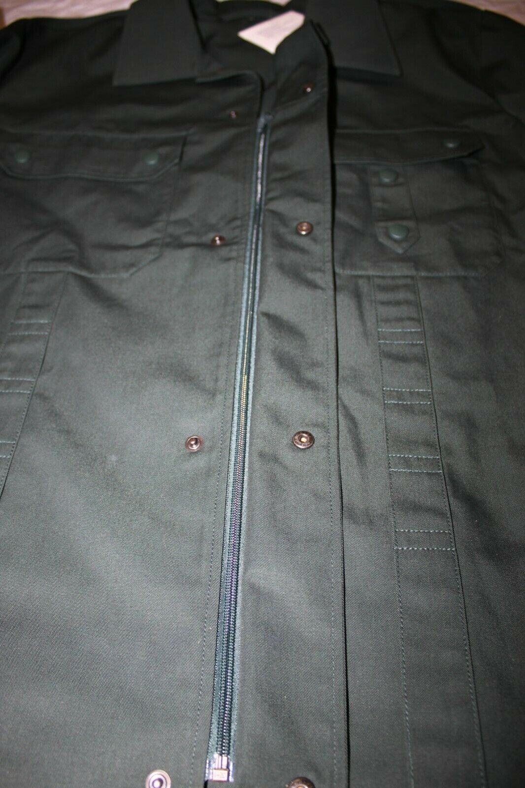 German Military Firmen NR 524 Button Zipper Shirt ZOLL Officer Green Euro 50