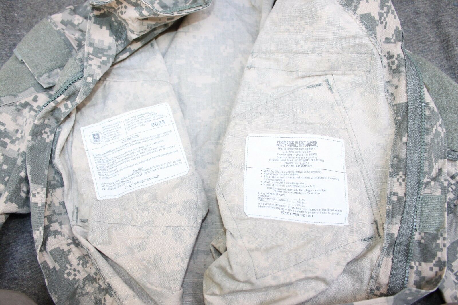 USED Insect Repellent US Digital Camo BDU Med Short ACU Uniform Shirt Bug Resistance USA