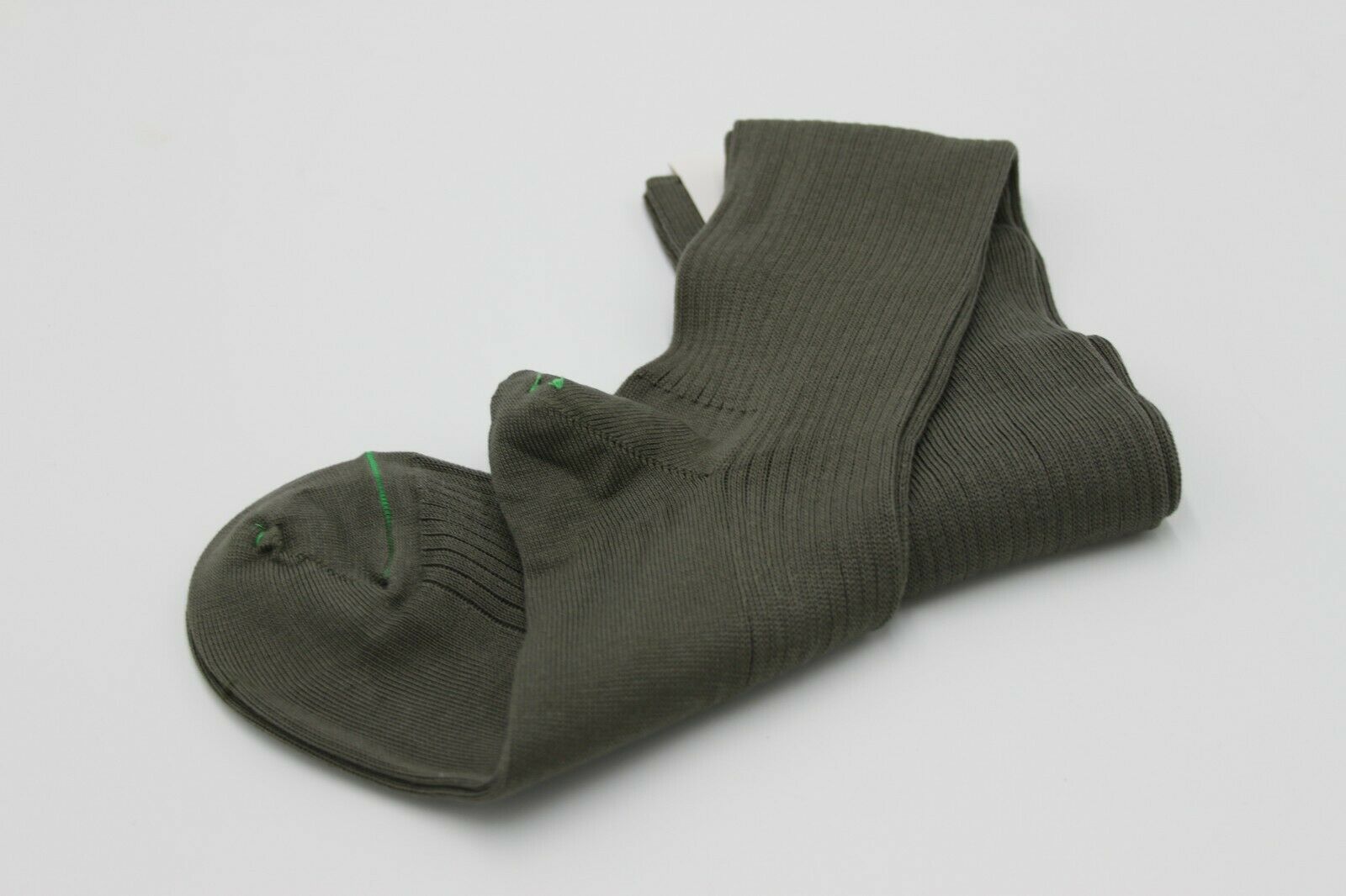 Pair of NEW French Cotton Boot Sock Medium OD Green Summer Sport Business 40 EU
