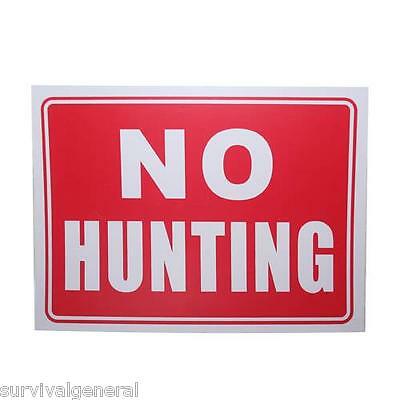 9" x 12" No Hunting Novelty Warning Sign Fence Post Plastic Land Yard NEW