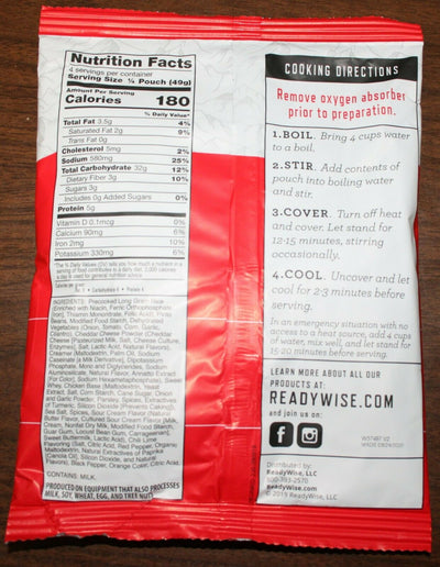 ReadyWise Southwest Rice & Beans Freeze-Dried Food EXP 2045