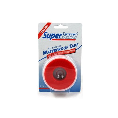 8 Rolls - SuperBand Waterproof Adhesive Tape 1/2" x 10 Yards Latex Free